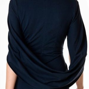 Cape Sleeve Cotton Knit Palazzo Jumpsuit